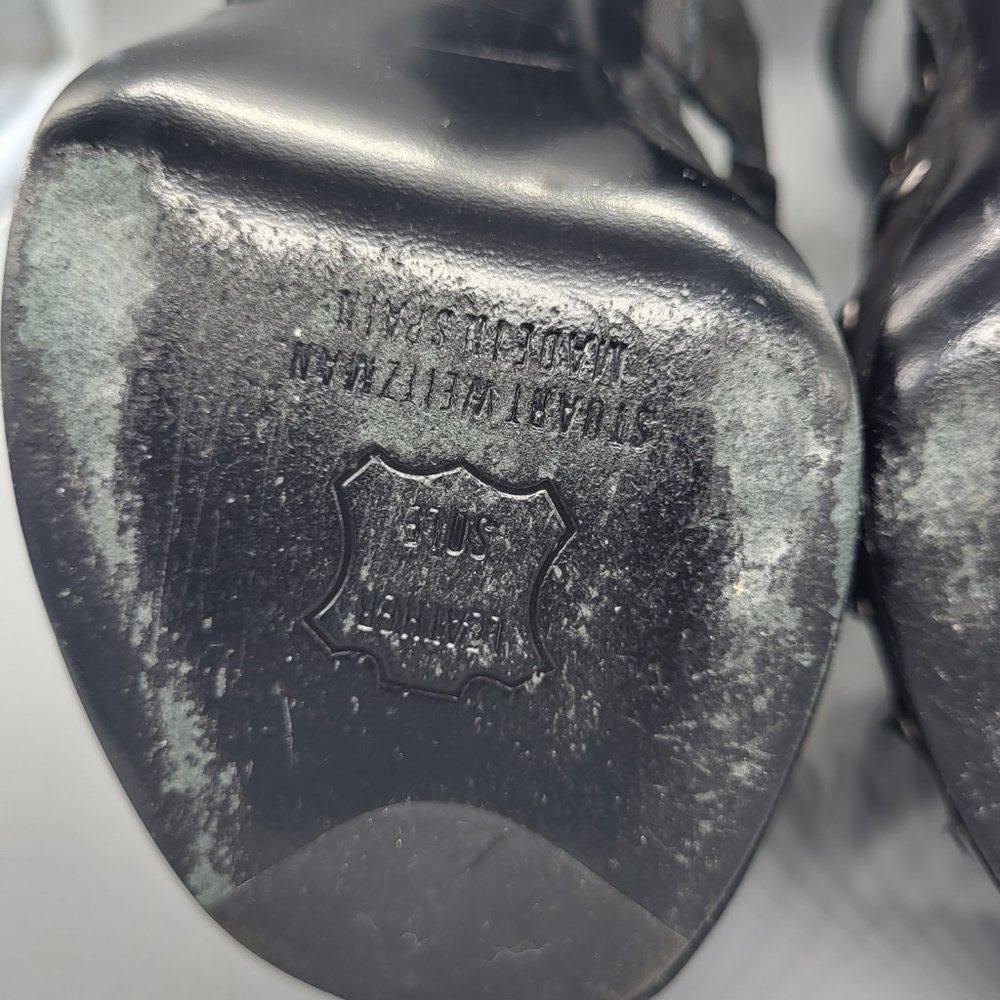 Stuart Weitzman Suede Platform Caged Booties - image 5